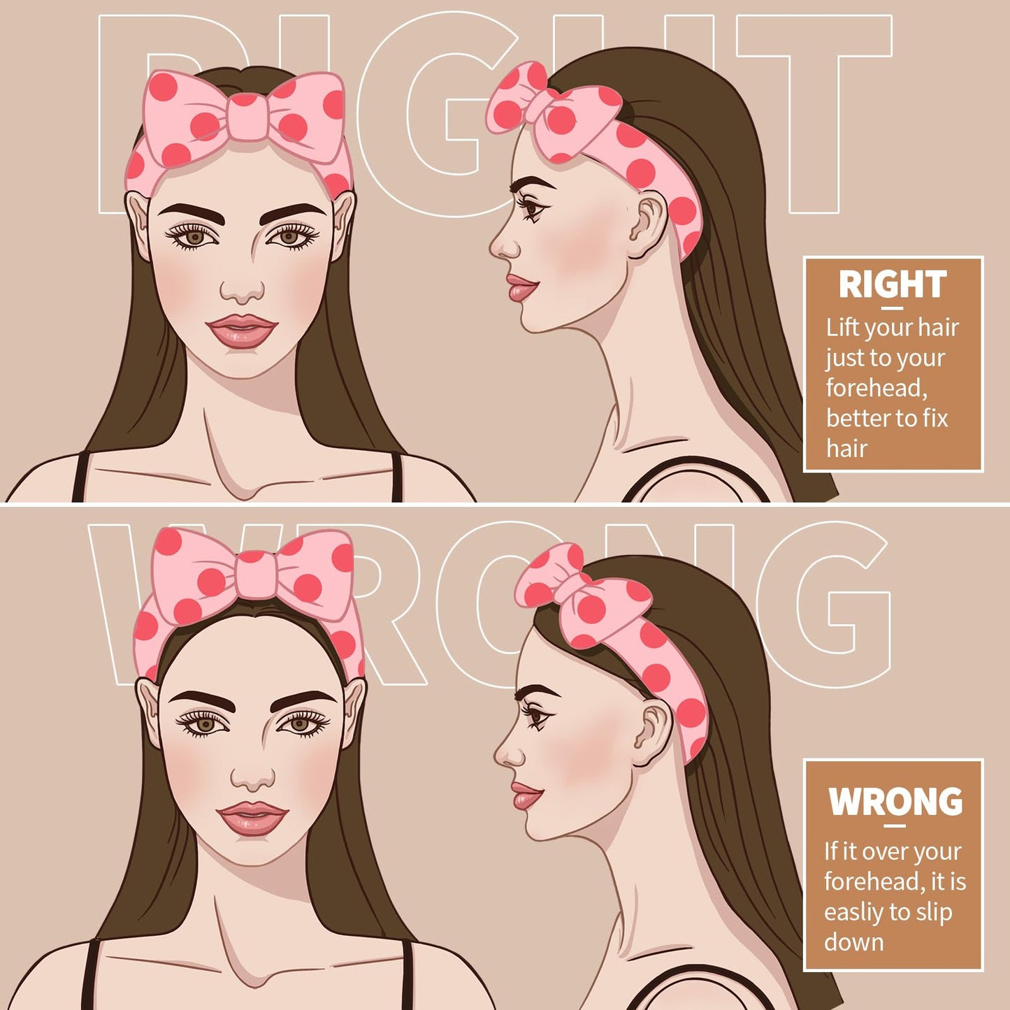 Teenitor Makeup and Spa Headbands, Bow Headbands for Women's Skincare and Face Washing