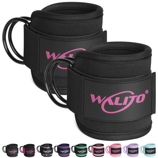 WALITO Gym Ankle Straps for Working Out - Glute Ankle Cuff Kickback Strap, Gym Cable Machine Accessories for Women Glute Leg Extensions, Hip Abductors & Lower Body Exercises Equipment