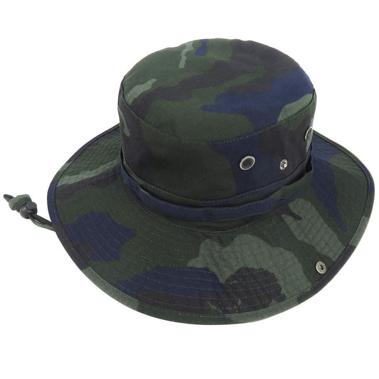 Phaiy Bucket Hat with String Camo Military Boonie Hat UPF 50+ Wide Brim Sun Hat for Men Fishing Hiking Safari