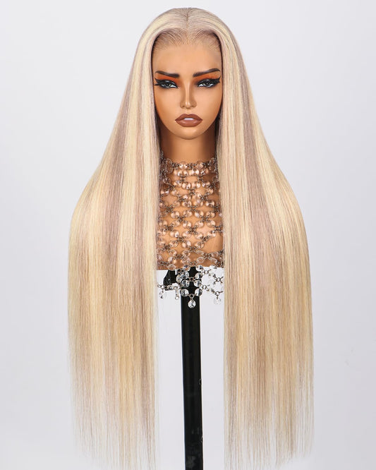 Arabella 10/613 Lace Front Wig Human Hair 13x4 Wear And Go Glueless Wig 12A Lace Front Wigs Human Hair 210% Density 10/613 Body Wave Hair HD Lace Frontal Wig Pre Plucked (18inch, 13x4 Body Wave Wig)