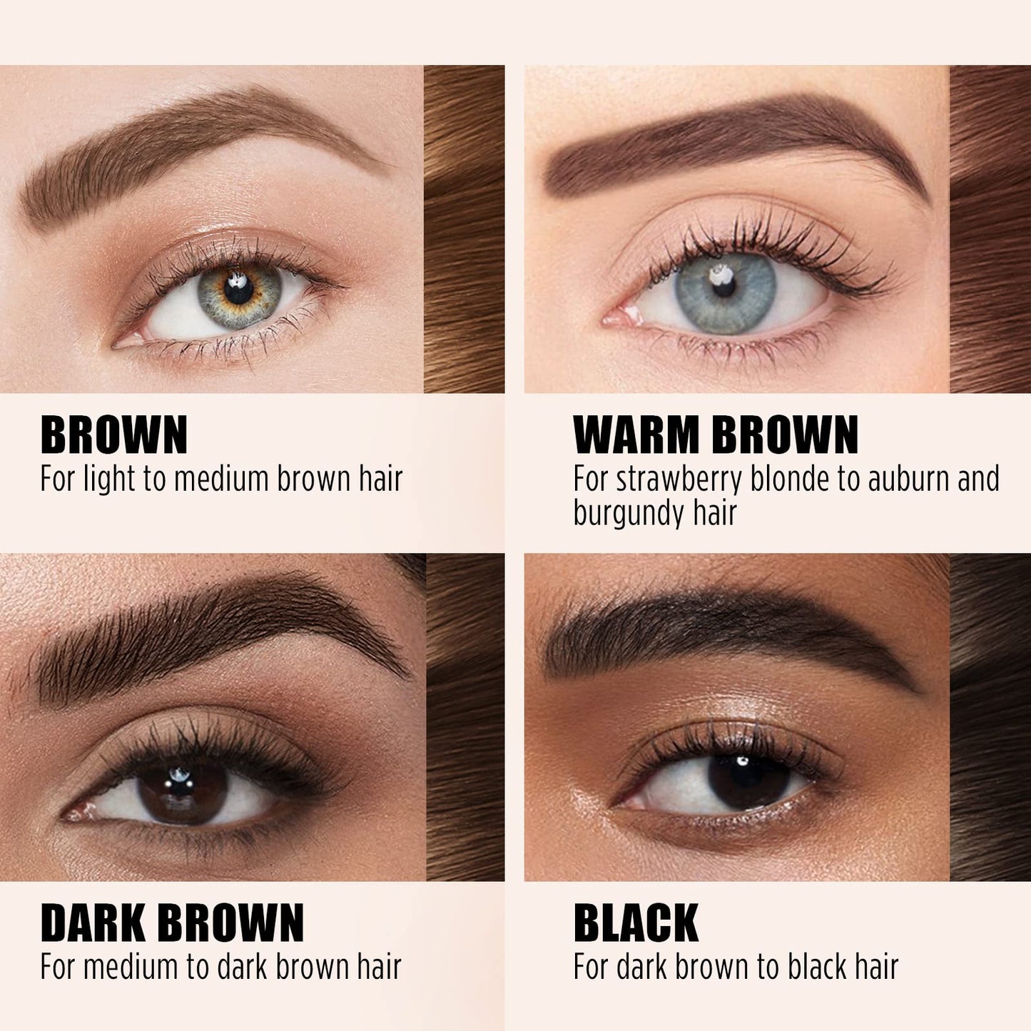 Cilrofelr Tattoo Peel Off Eyebrow Gel Tint, Semi Permanent Tattoo Brow Peel Off Tint Gel, Last Up to 3 Days, Waterproof, Transfer-proof, For Fuller & Defined Looking Brows, Dark Brown (2 Pack)