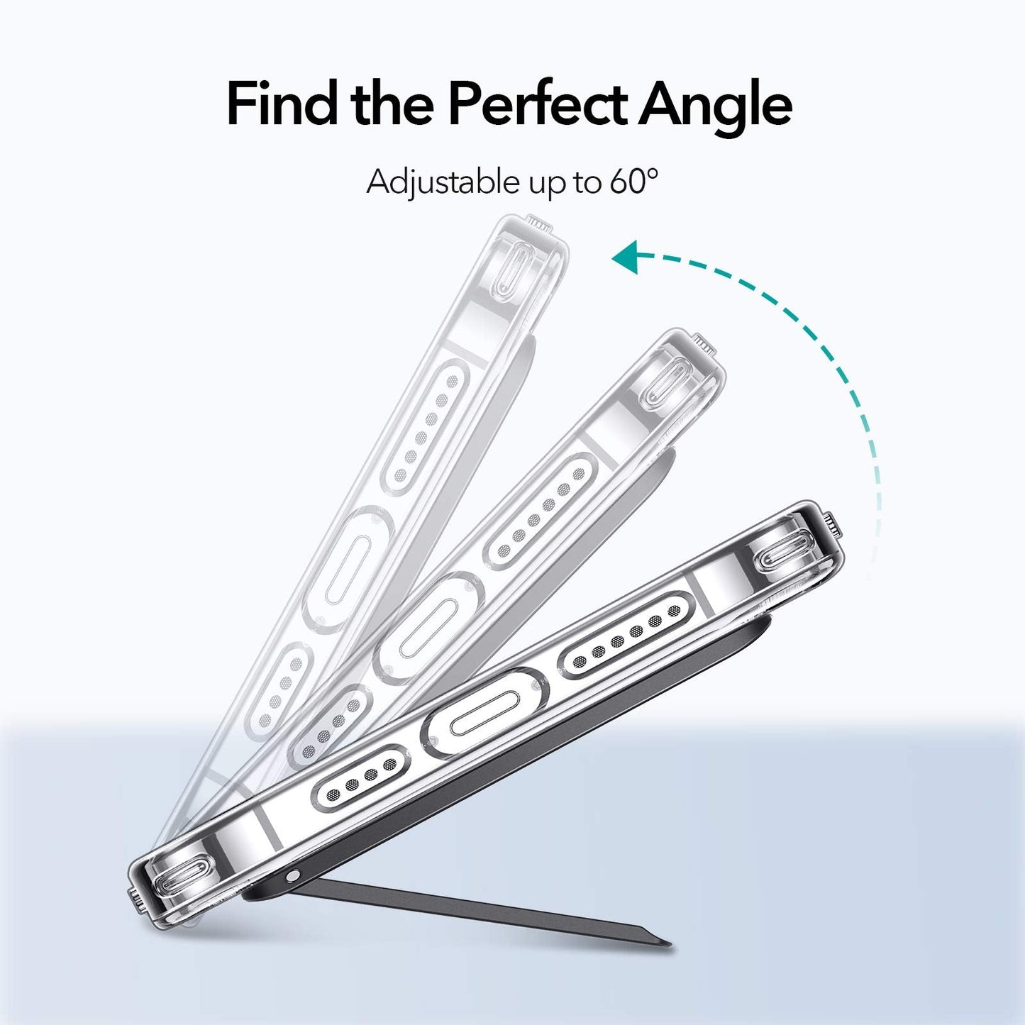 ESR Boost Phone Kickstand, Vertical and Horizontal Stand, Adjustable Angle, Compatible with iPhone 16/16 Plus/16 Pro/16 Pro Max, iPhone 15/14/13/12 Series, Samsung Galaxy S23/S22/S21 Series, Black