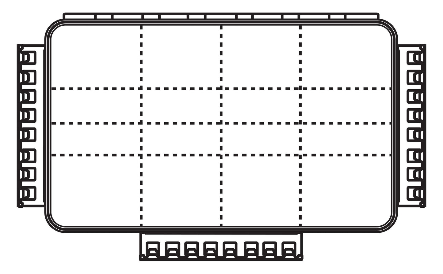 WP5012 Ultimate Waterproof Tuff Tainer® - Double Deep - 16 Compartments (Includes (5) Zerust® Dividers)