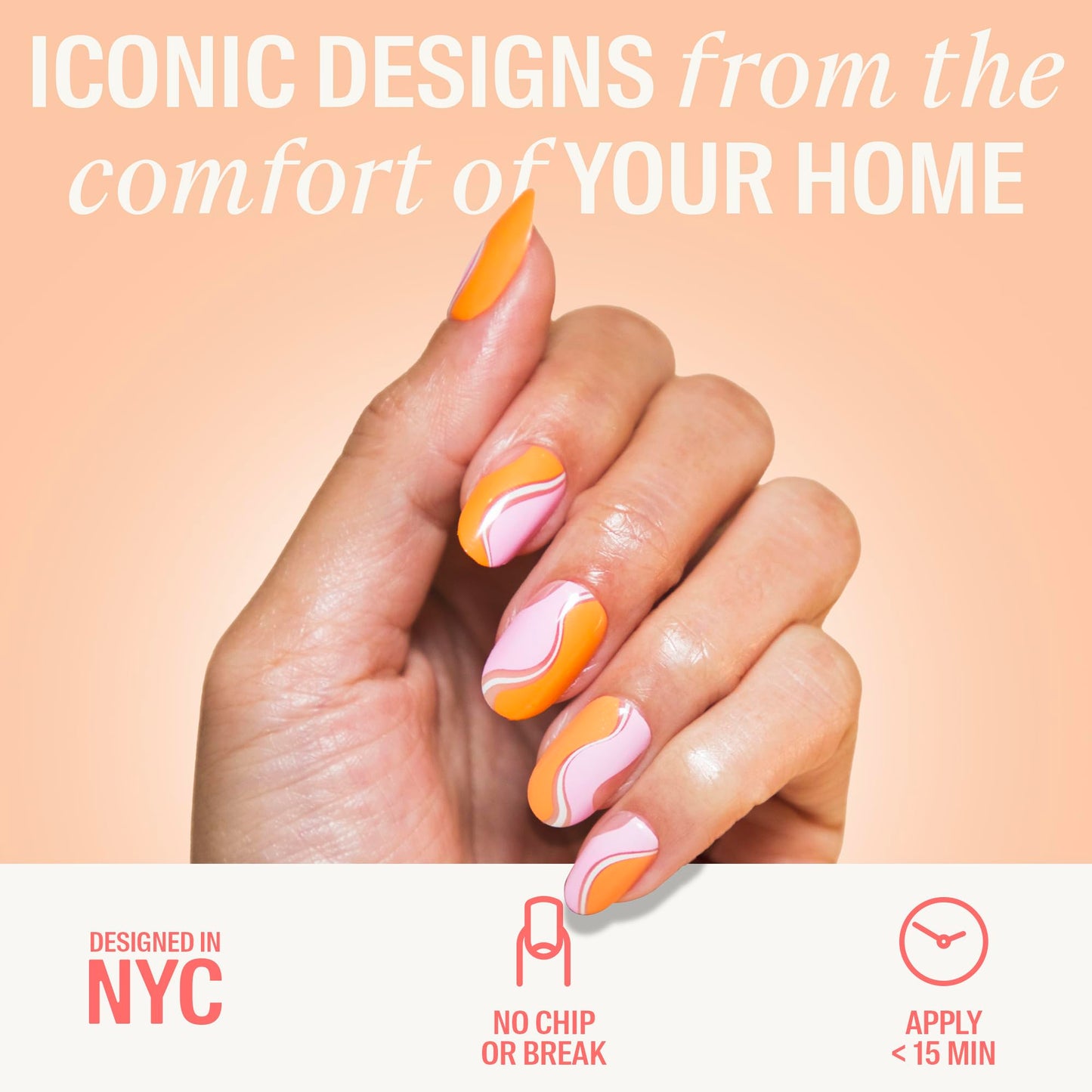 Chillhouse - Chill Tips, Press on Nails Kit - Clean Break (Oval) - 24 Nail Shapes & Sizes - Up to 3 Weeks of Wear - Customizable Fit - Reusable - Latina Founded & Women Owned - Beauty & Self Care