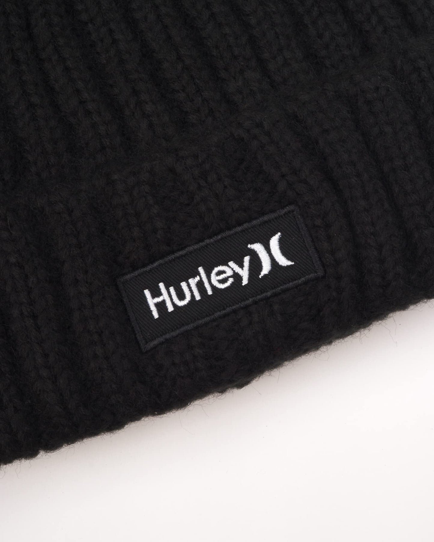 Hurley Mens Winter Hat Eagle Flats Cuffed Beanie, Size One Size, Black