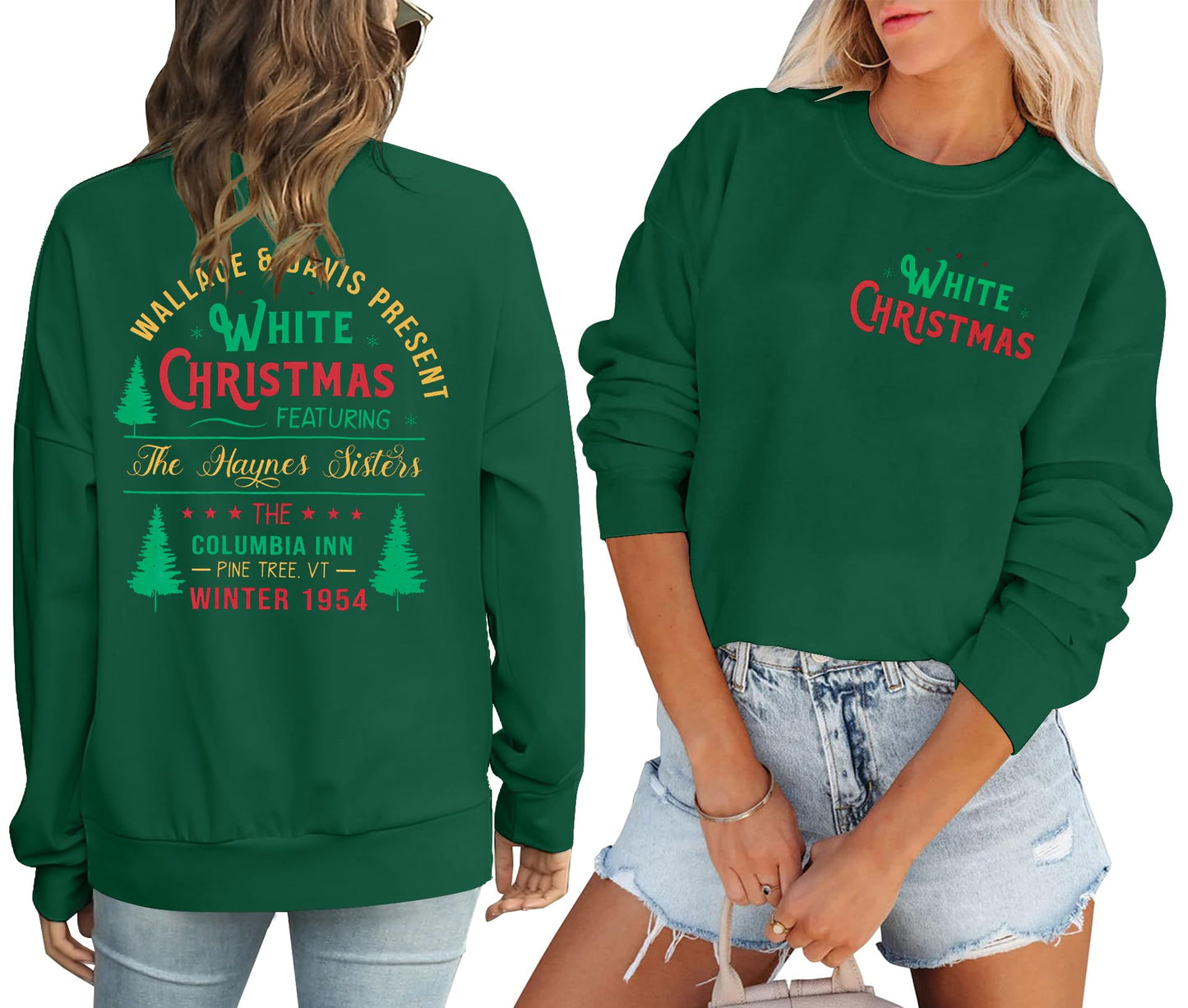ASTANFY Christmas Sweatshirts Women It's a Beaut Clark Sweatshirt Funny Christmas Tree Pullover Lightweight Shirt