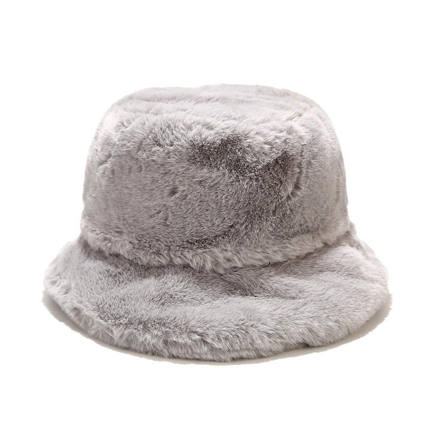 OCTEEN Winter Faux Fur Bucket Hat Fuzzy Warm Hat for Men Women