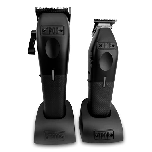 TPOB Play Barber Hair Clippers for Men 7500 RPM with Rubber Black Grips (Blackout Set)