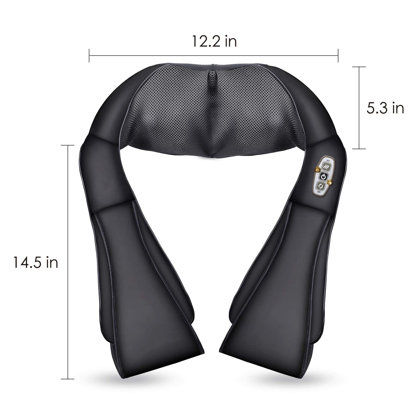 COMFIER Shiatsu Neck and Shoulder Massager,Gifts for Mom Dad,Deep Kneading Massage Pillow with Heat, Back Massager, Pillow Massage, Black