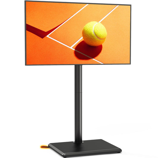 TVON Swivel Floor TV Stand with Mount for Most 32-60 Inch TVs up to 88 lbs, Height Adjustable TV Floor Stand Mount with Wood Base, Tall TV Stand for Bedroom, Corner & Living Room, Max VESA 400x400mm