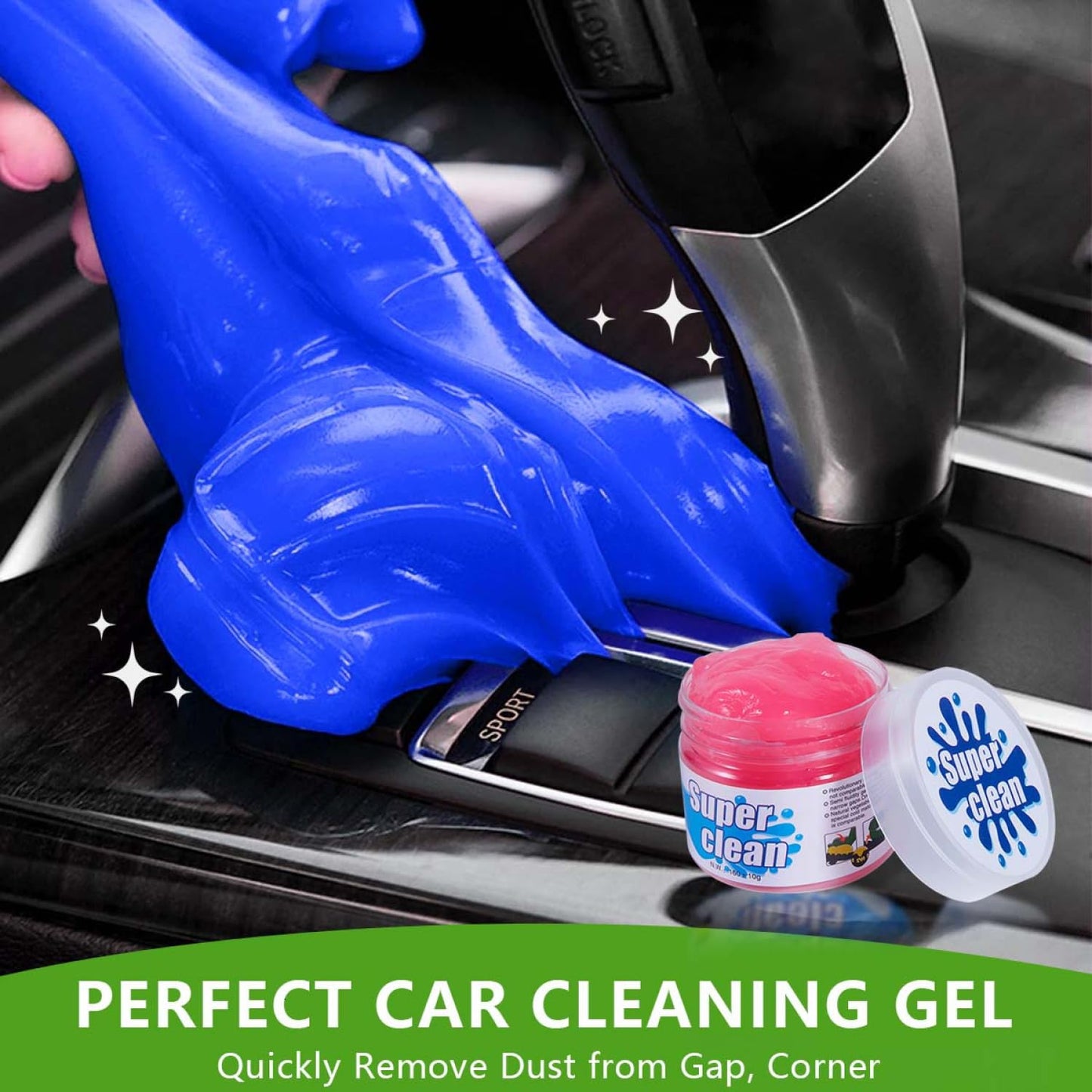 SenseYo 4 Pack Car Cleaning Gel Putty Slime Cleaner for Car Interior Detailing Keyboard Cleaner (Blue Pink Green Yellow)