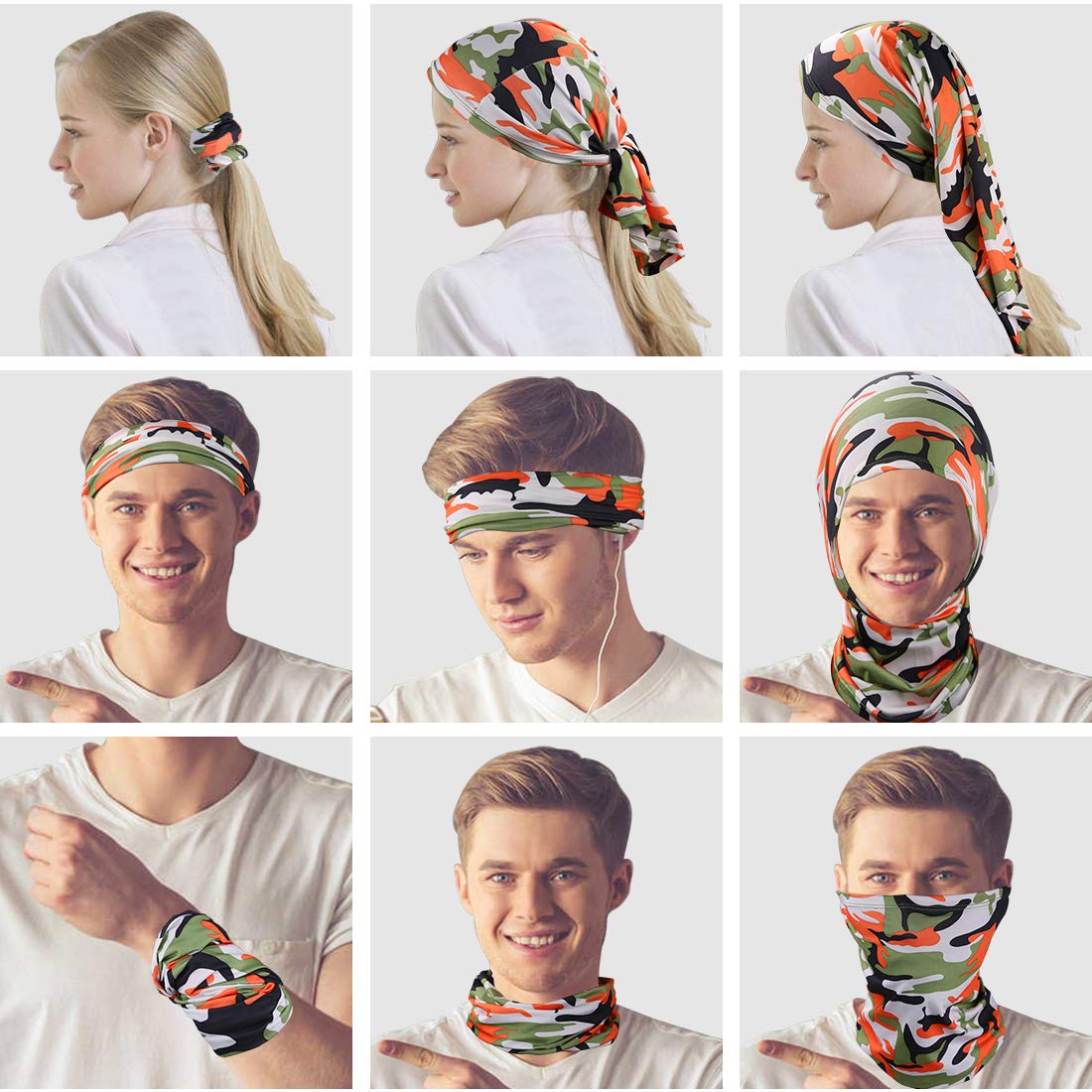 Uneam Men's Standard Balaclava, Camouflage(6 Pack), 5 1/8