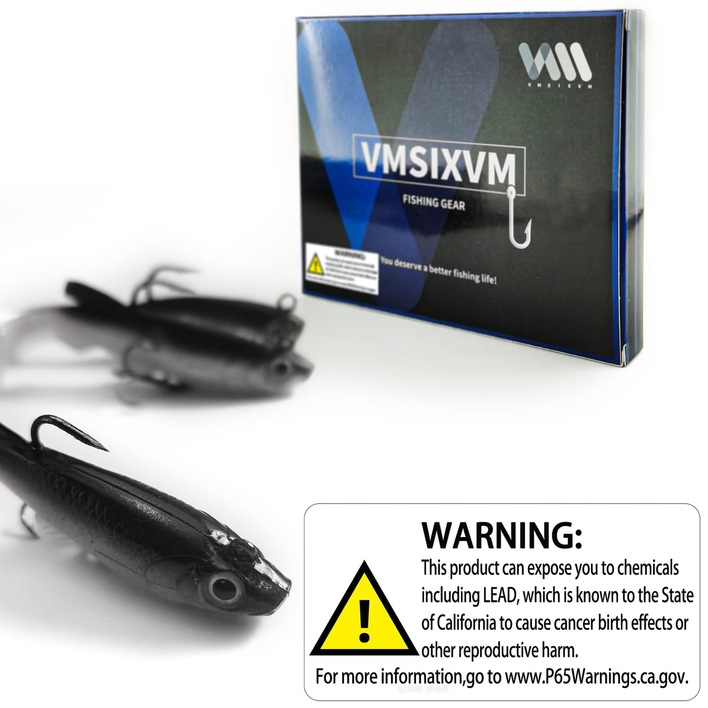 Fishing Lures for Bass, VMSIXVM Fishing Jig Head Swim Shad Lure, Soft Plastic Swimbaits with Paddle Tail, Trout Bass Sinking Baits Kit for Saltwater/Freshwater, Fishing Gear and Fishing Gifts