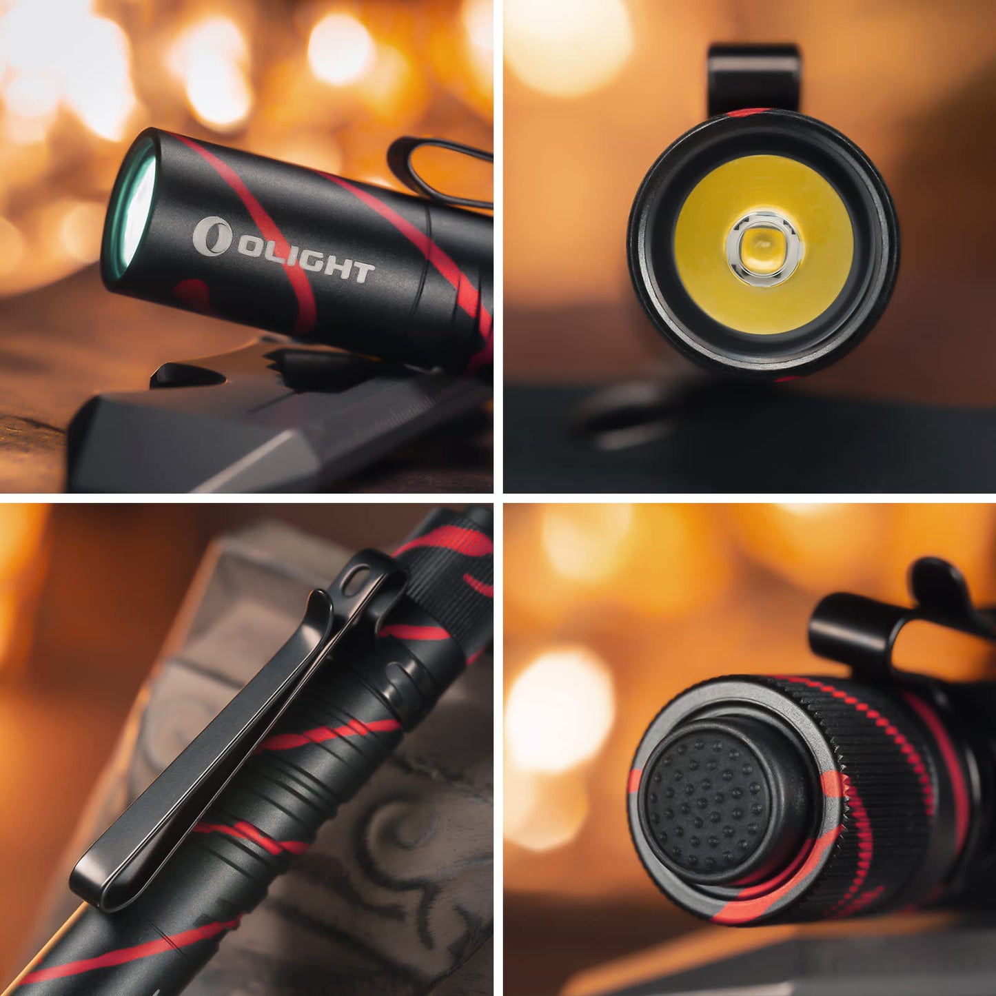 OLIGHT I3T EOS 180 Lumens Dual-Output Slim EDC Flashlight for Camping and Hiking, Tail Switch Flashlight with AAA Battery (Black Lava)