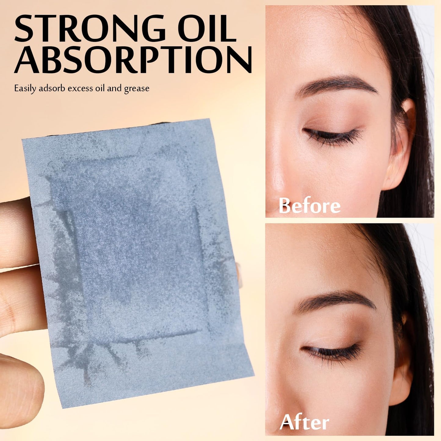 HNYYZL Blotting papers for Face,300pcs Oil blotting sheets,1 Portable box with Mirror & Makeup Puff,Makeup Friendly Oily Skin Shine Blotter,oil face wipes for Home Office School Travel