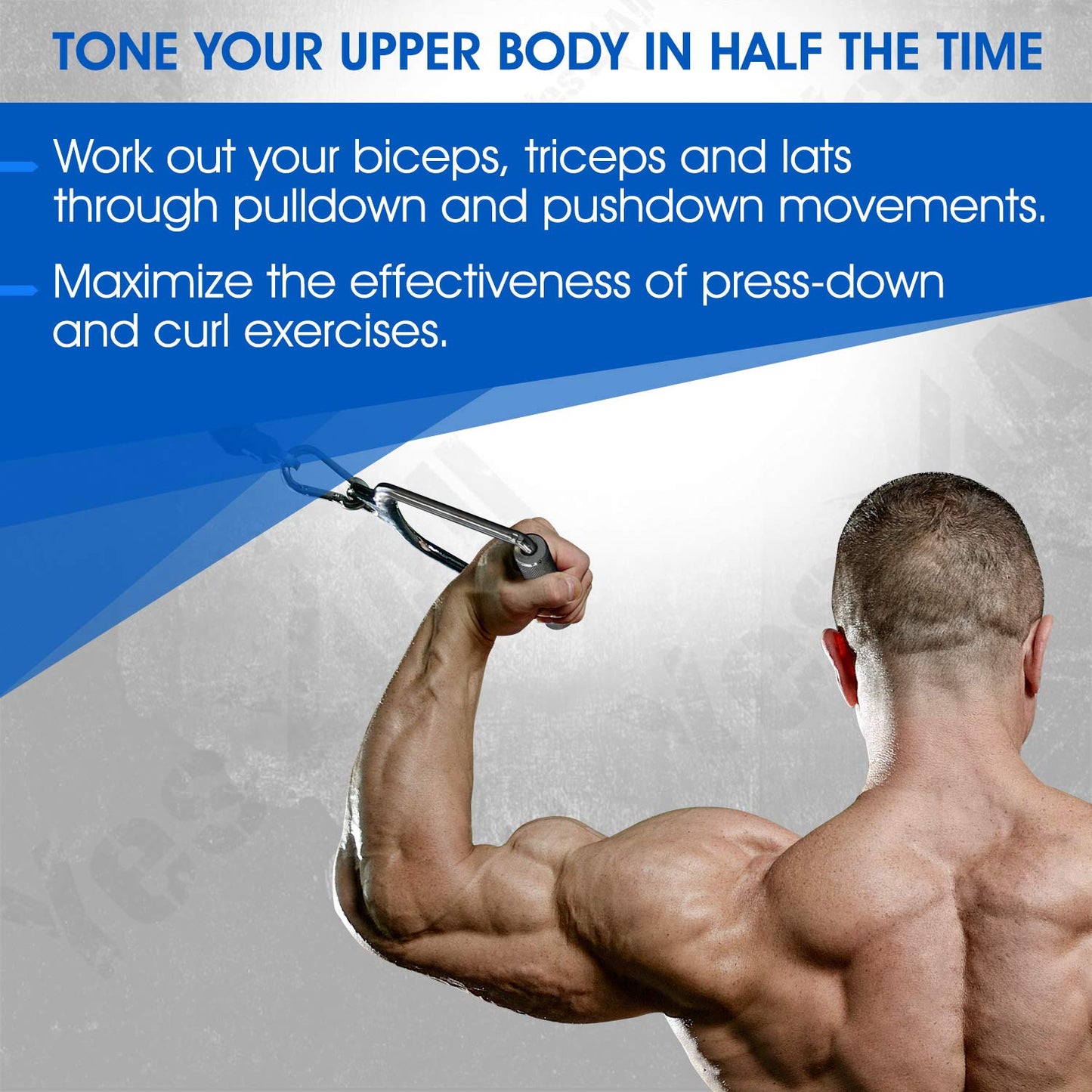 Yes4All D Row Handle Cable Attachment for Weight Workout, Cable Machine Accessories for Home Gym