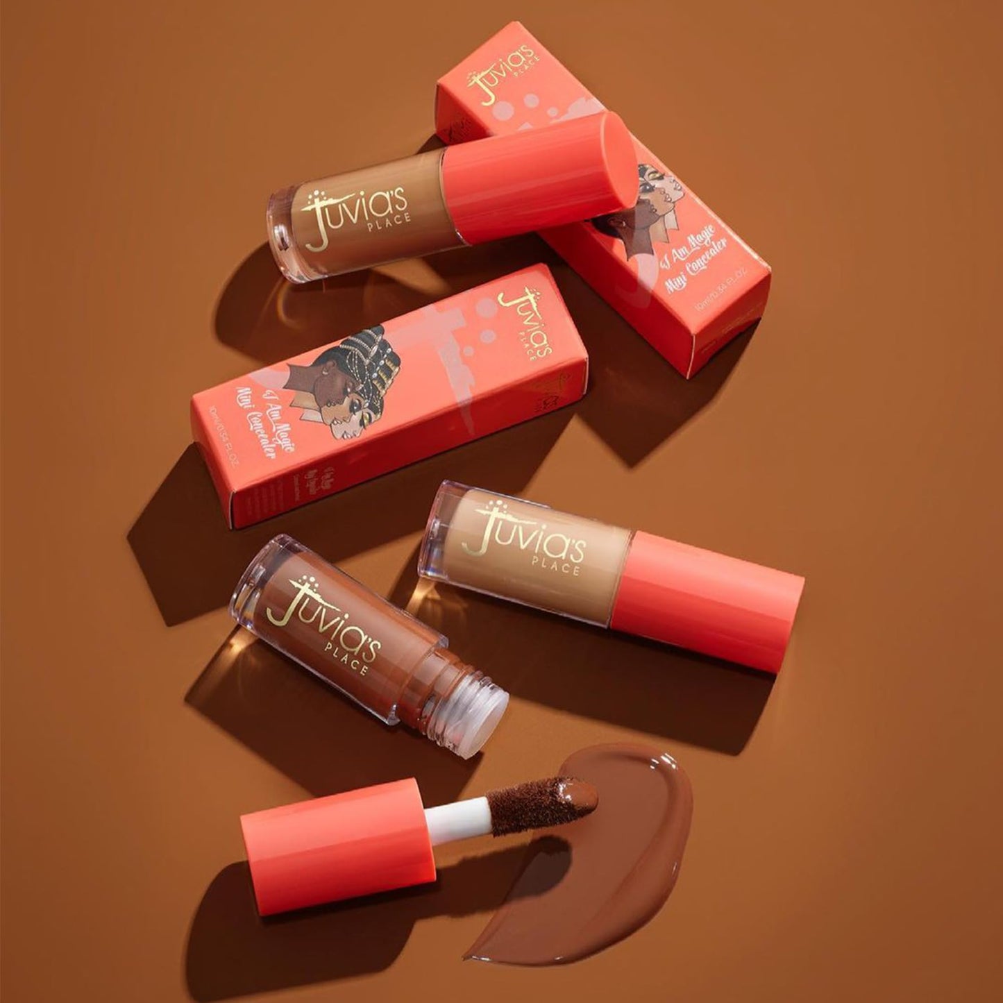 Juvia's Place I Am Magic Liquid Concealer J8 - Deep Dark w/Warm Undertone / 0.34 fl oz, Full Coverage, Hydrating, Waterproof, Long Wear