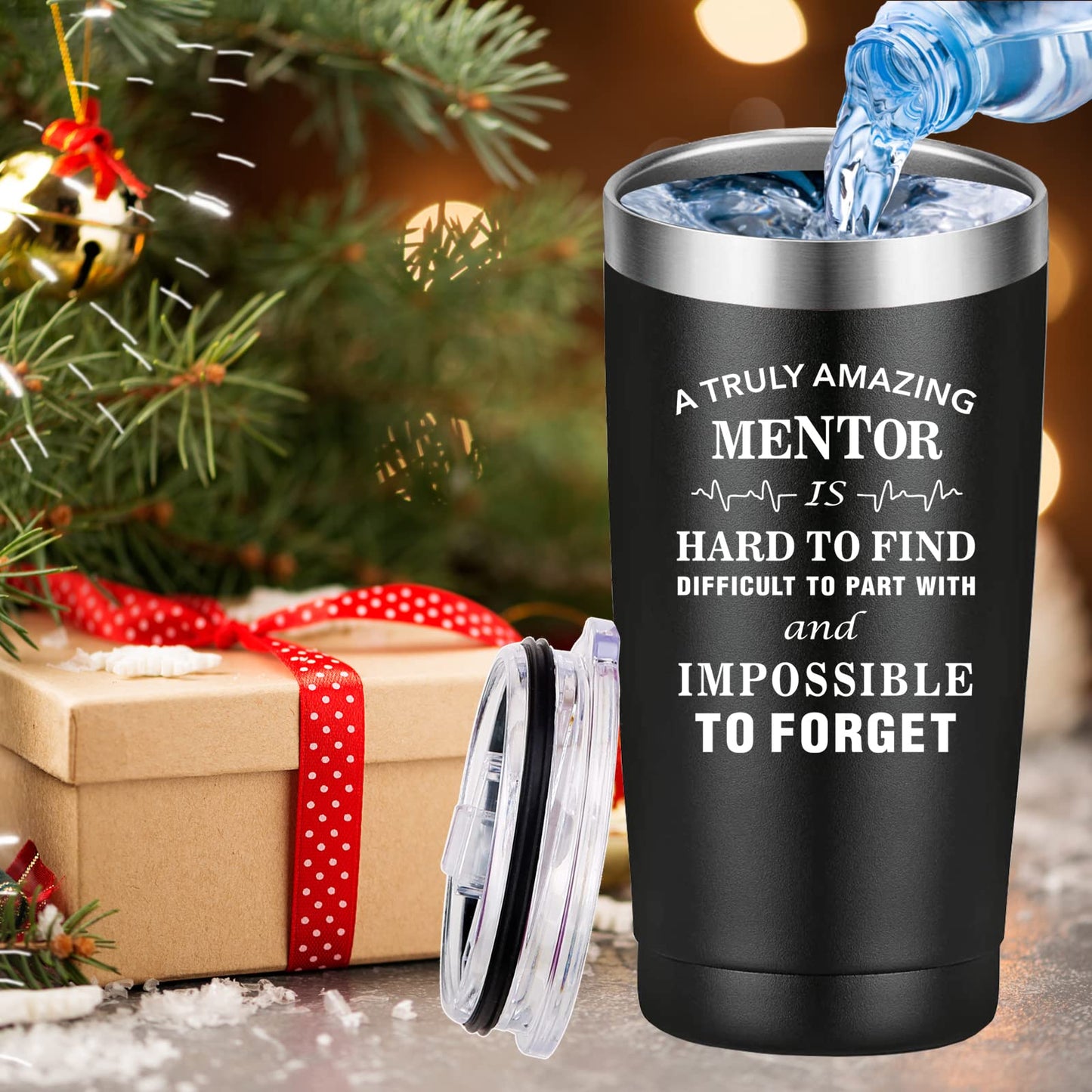 Mamihlap A Truly Amazing Mentor is Hard To Find Travel Mug Tumbler.Mentor Gifts.Thank you,Leaving Appreciation Retirement Gifts for Mentor Manager Boss Men Women.(20 oz Black)