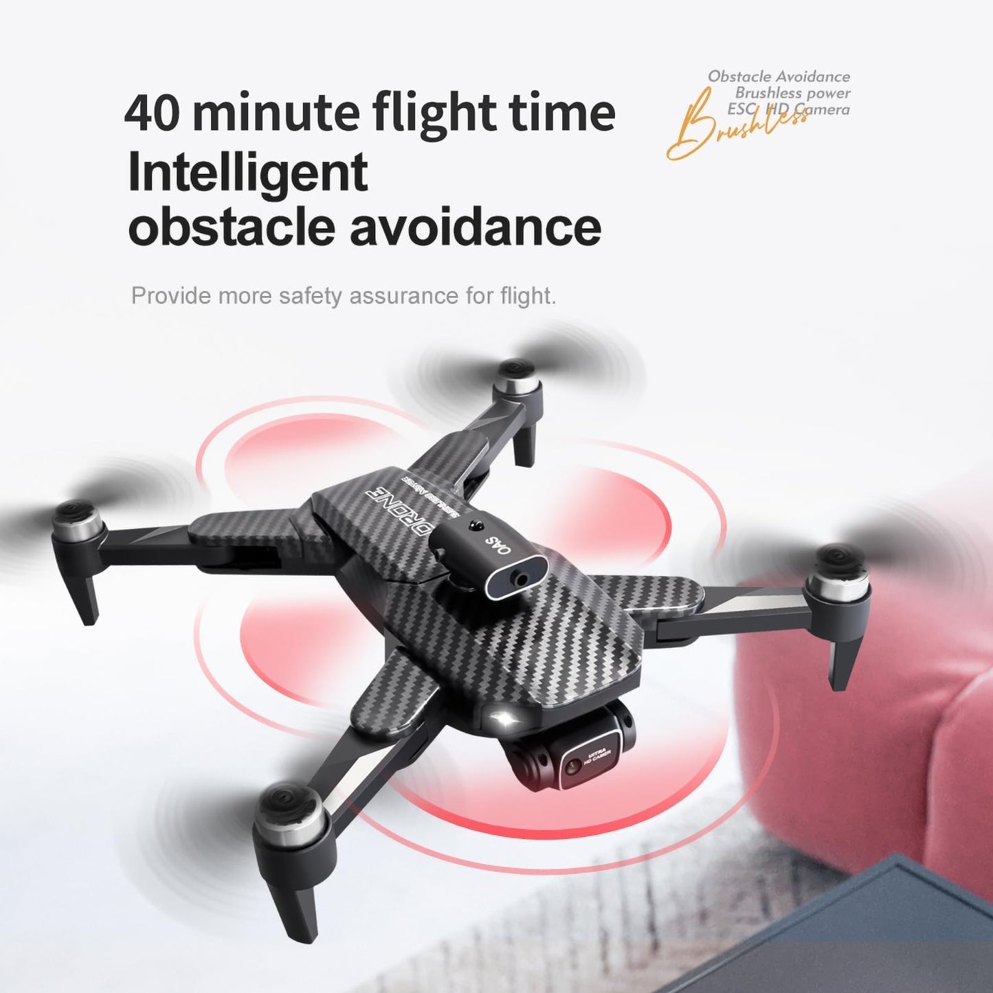 1080P HD FPV Foldable Drones with Brushless Motors, Wi-Fi RC Quadcopters featuring Height Adjustment, Six-axis Gyroscope, Gesture-controlled Photography, Video Recording, Headless Mode, Emergency Stop, Trajectory Flight, Gravity Sensing, and Automatic Pho