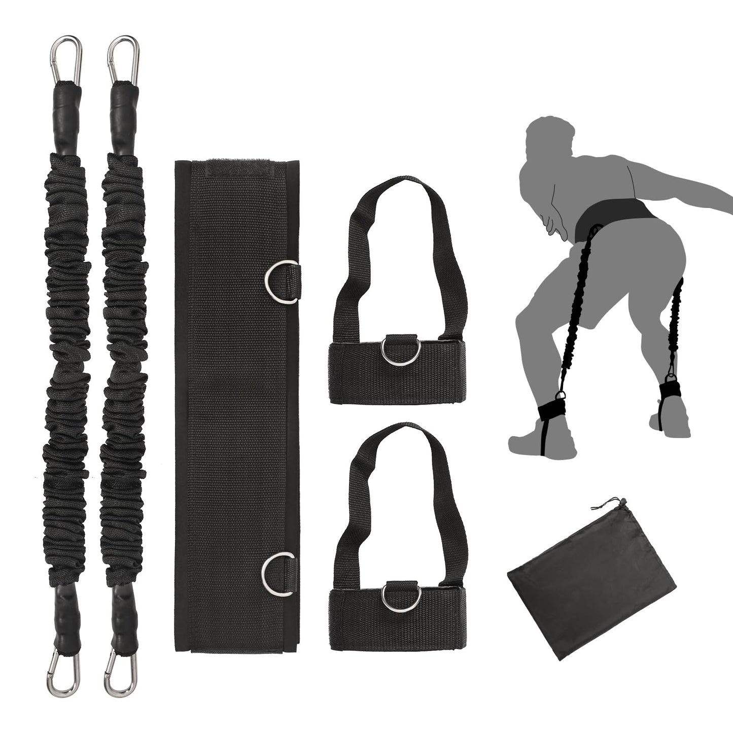 Vertical Jump Trainer: Leg Strength Training Tool with Resistance Bands - Speed & Agility Jumping Exercise Equipment for Basketball Volleyball Football