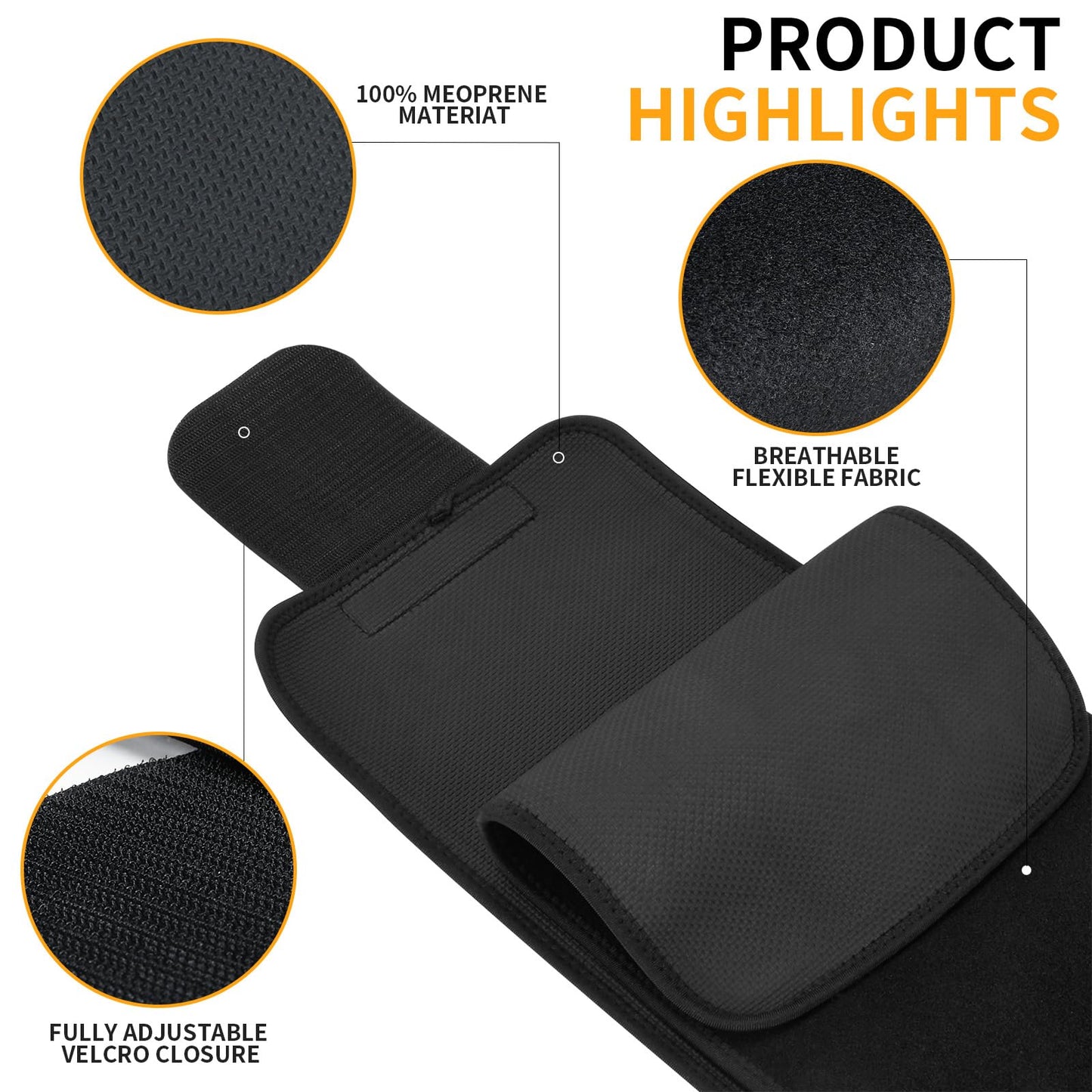 kissleaf Waist Trainer for Women Lower Belly Fat Sweat Band for Stomach Weight Loss get into shape Waist Trainer for Women Working Out Sweat Belts for Weight Loss (Unisex) -Black-M