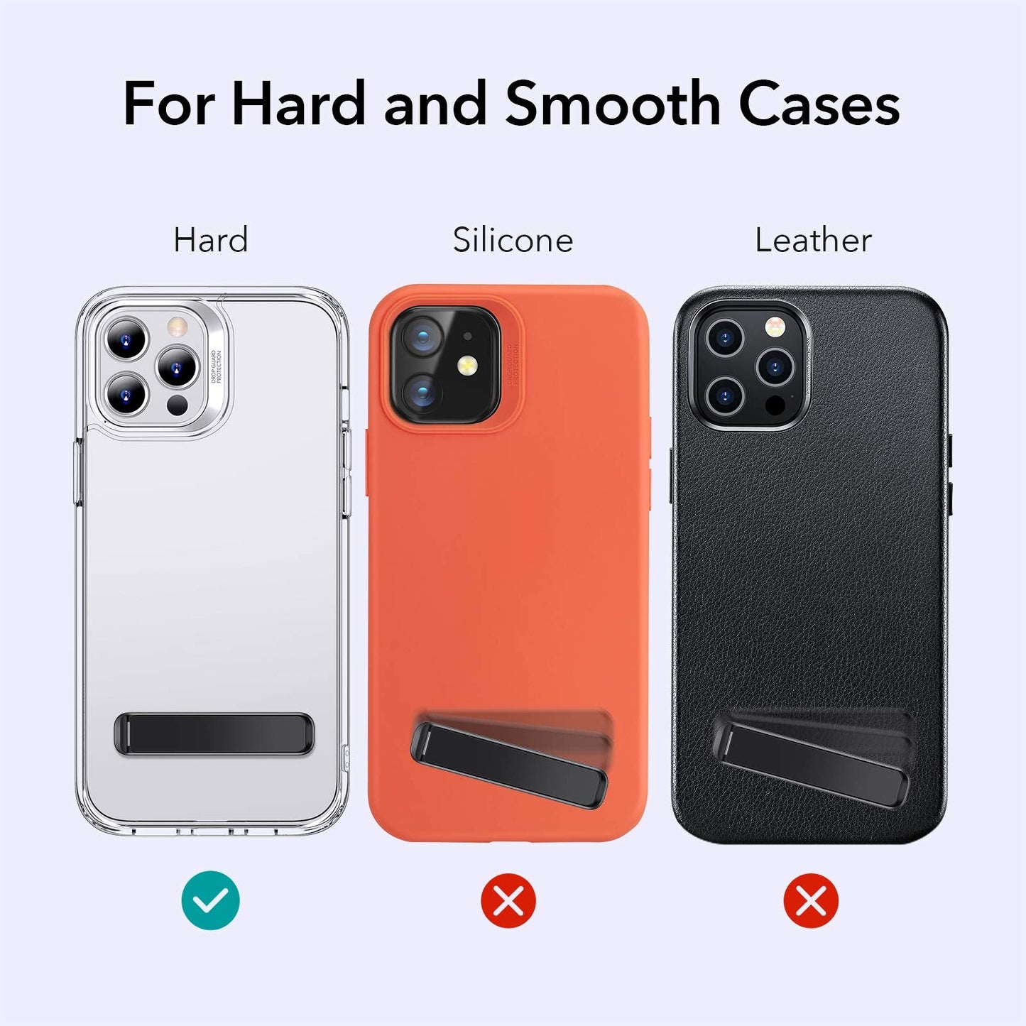 ESR Boost Phone Kickstand, Vertical and Horizontal Stand, Adjustable Angle, Compatible with iPhone 16/16 Plus/16 Pro/16 Pro Max, iPhone 15/14/13/12 Series, Samsung Galaxy S23/S22/S21 Series, Black