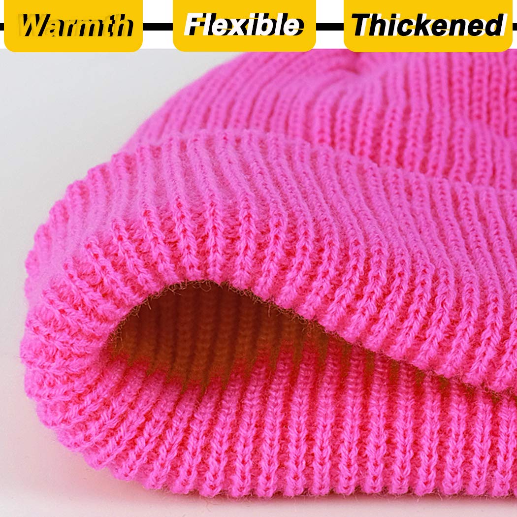 Winter Beanie Hats Unisex Beanie Knit Caps Classic Warm Winter Hats (Violet)