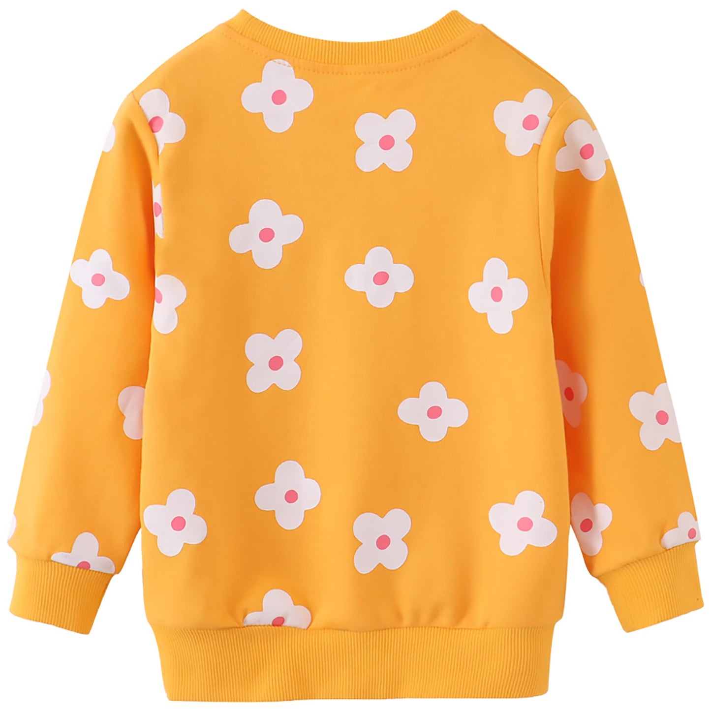AIWUHE Toddler Girls Sweatshirts Casual Pullover Crewneck Winter Long Sleeve Tops Shirts Clothes Yellow flowers 5T 9200