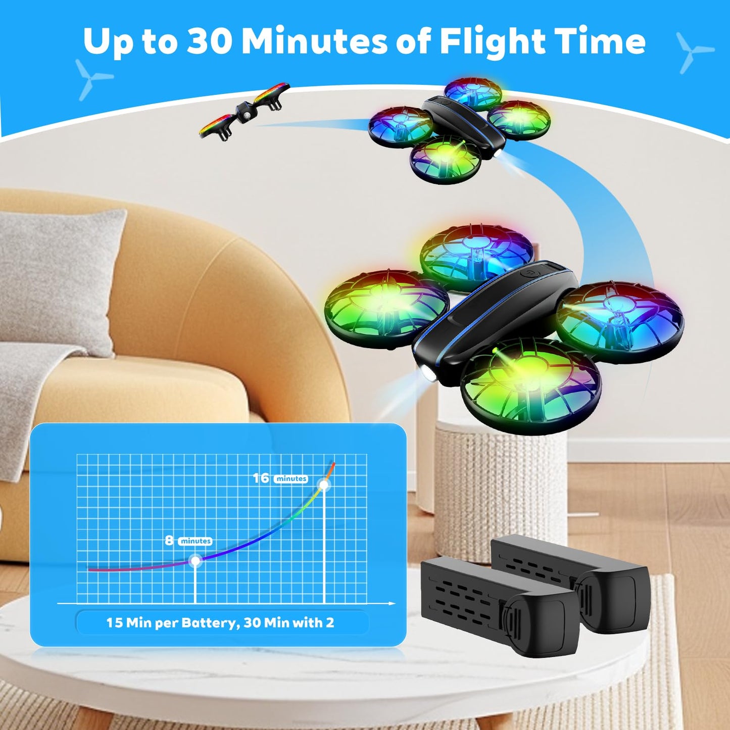 RC Drone for Kids and Beginner, Small RC Quadcopter with Lights and 3D Flip, Altitude Hold, Headless Mode, Propeller Full Protect, Easy to Fly Toys Drone for Kids Boys and Girls Gift (Black)