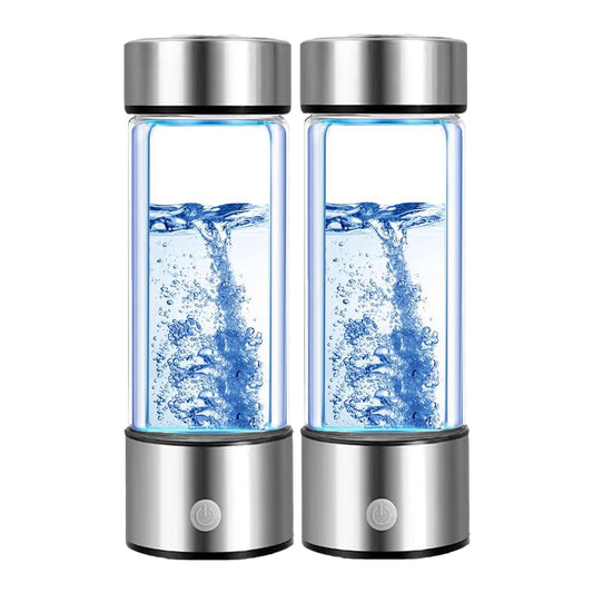 Hydrogen Water Bottle Generator 2 Pack 2025 w SPE/PEM Tech Water Ionizer, Portable Hydrogenated Water Machine Improve Water in 3 Minutes Hydrogen Rich