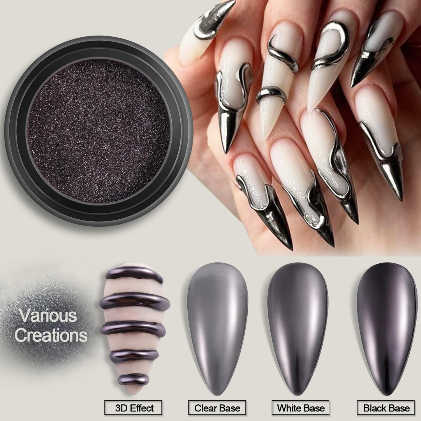 Fcozpjk 24 Colors Chrome Nail Powder Set Metallic Mirror Effect Gold Silver Pink Chrome Nail Powder White Pearl Iridescent Multi Chrome Powder for Nails Chameleon Rubbing Pigment Manicure Supplies