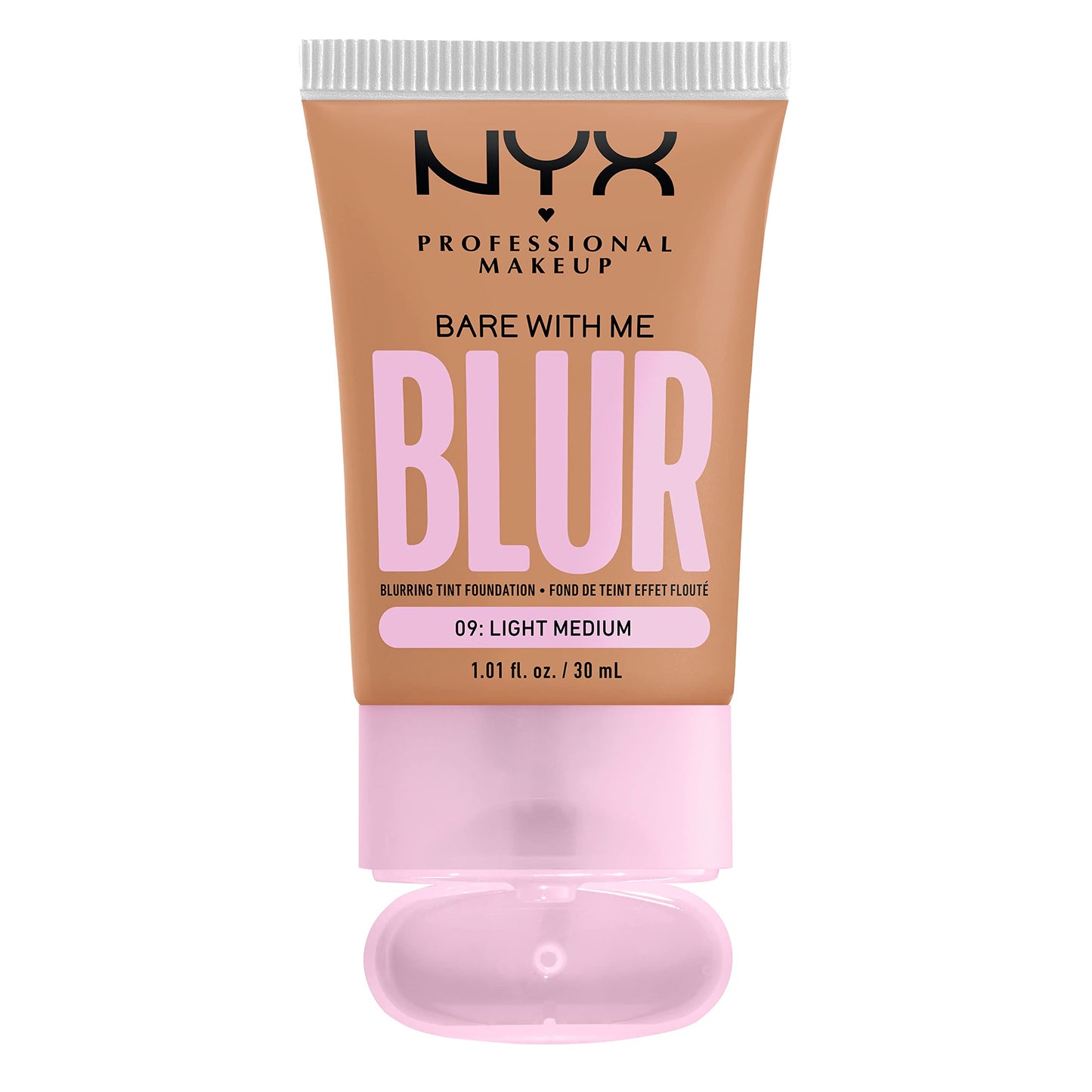 NYX PROFESSIONAL MAKEUP Bare With Me Blur Skin Tint Foundation Make Up with Matcha, Glycerin & Niacinamide - Light Medium