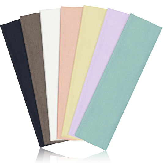 DiyJibb Headbands for Women Non Slip - 7PCS Fashion Sports Hair Bands for Women's Hair, Soft Cotton Cloth Stretchy Headbands for Women for Workout Yoga Running