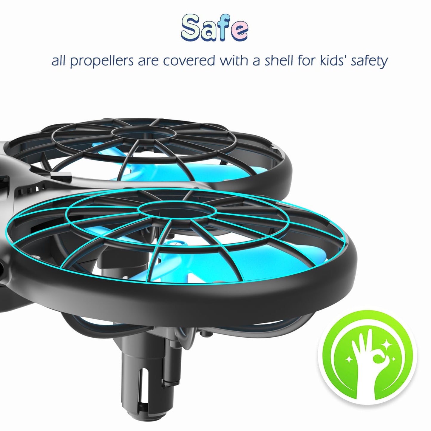 Loolinn | Drones for kids Gifts - Mini Drone, RC Drone with Auto Anti-Collision Technology/Safe for Kids/Easy to Fly / 360° Flip/Hand-Controlled Mode (Gift for Boys and Girls)