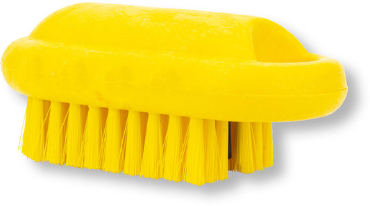 SPARTA Nail Scrub Brush Commercial-Grade, Heavy-Duty Hand and Fingernail Brush with Stiff Bristles for Gardeners, Mechanics, And Foodservice Personnel, Plastic, 5 Inches, Yellow
