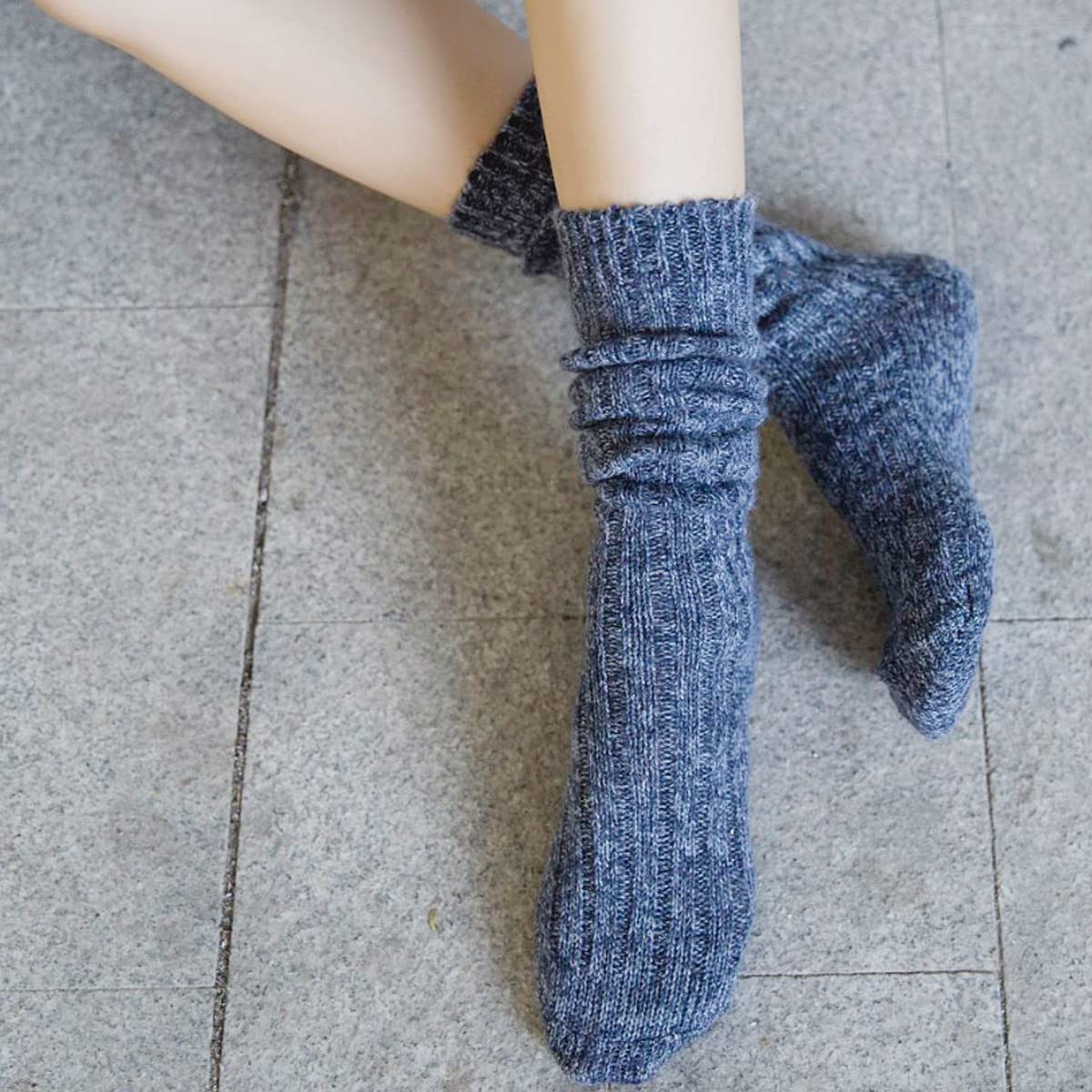 TINTAO Women's Slouch Socks Winter Knee High Scrunch Socks Calf Socks,Soft Long Slouch Boot Socks,Size 5-11#W719 (Polyester Blend, Color A22)