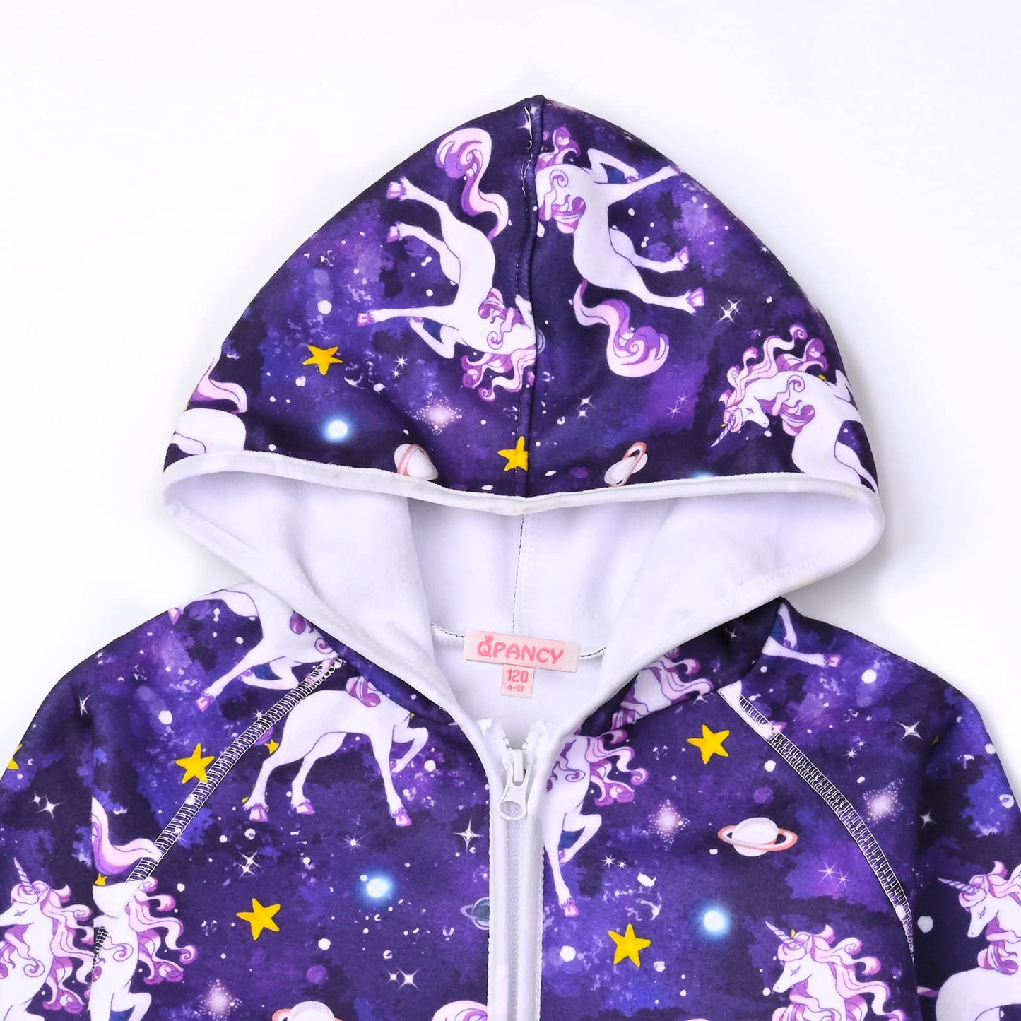 QPANCY Fleece Hoodie for Girls Sweatshirts Kids Fall Winter Outfits, Size 10 11