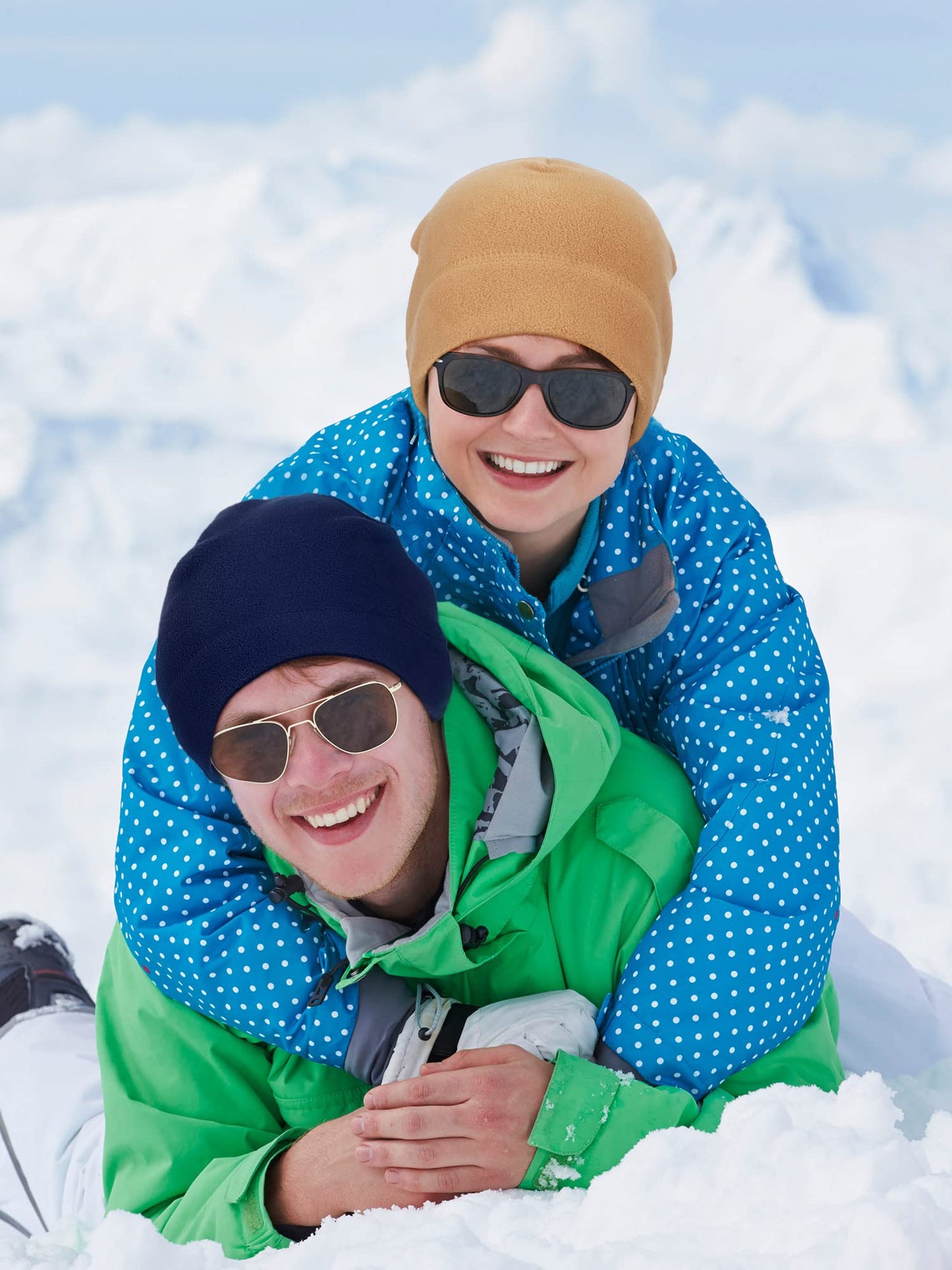 SATINIOR 6 Pieces Winter Skull Caps Men Warm Fleece Beanie Hat Windproof Unisex Watch Cap(Fresh Color,M)