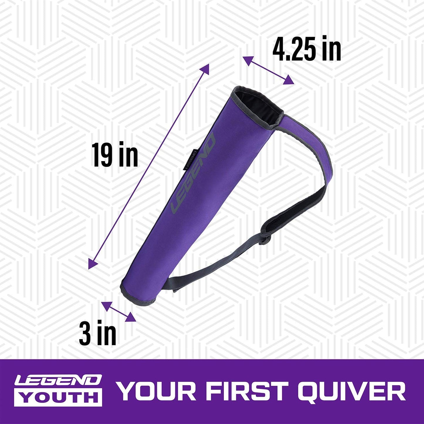 Legend Arrow Quiver for Kids and Adults - Arrow Case for 16 Arrows - Back Bow Quiver for Left or Right-Handed Archers - Sling Arrow Carry Case - Arrow Holders for Archery with Padded Shoulder Strap