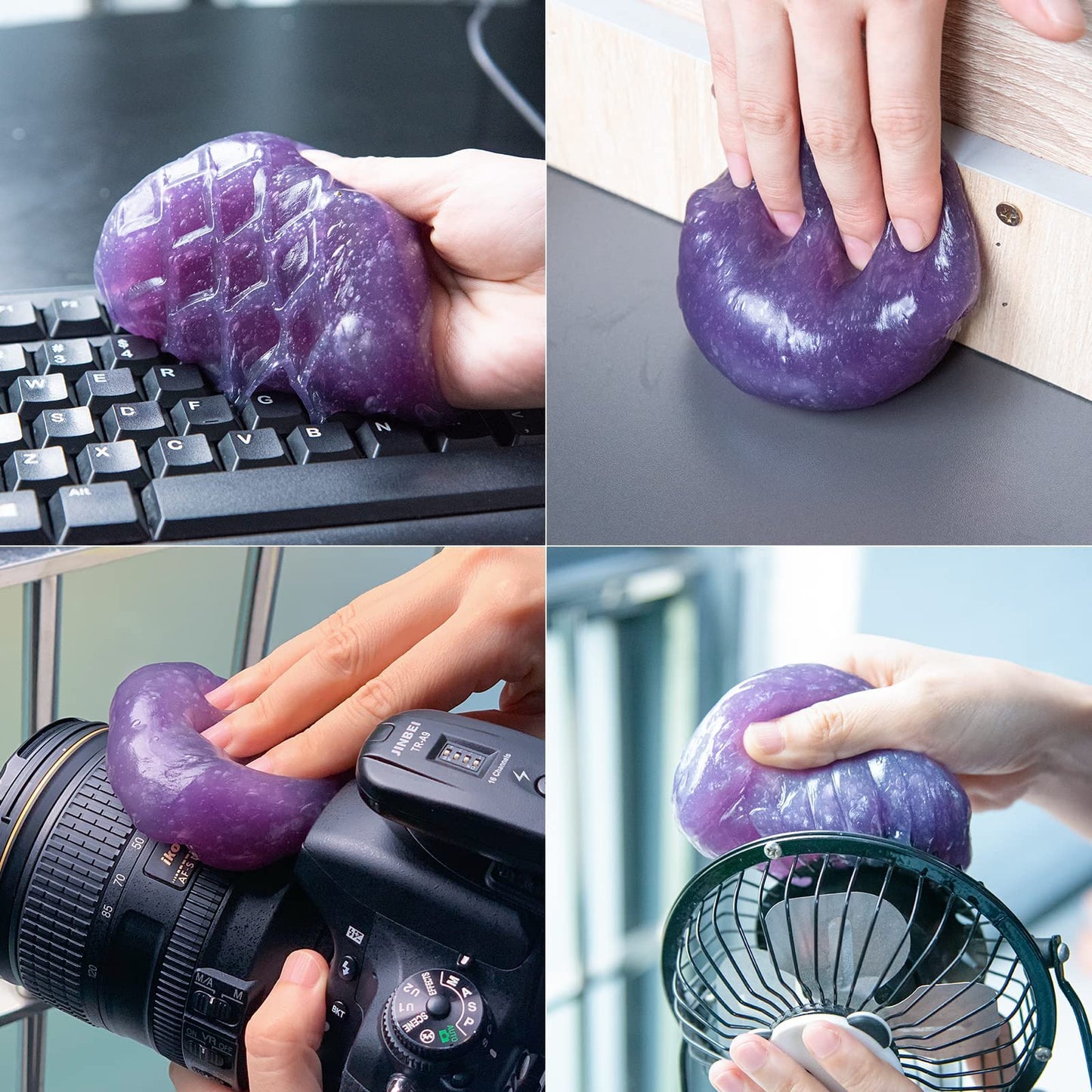 ASFSKY Car Cleaning Gel - 5 Pack Purple, Dust Cleaner for Cars & Keyboards
