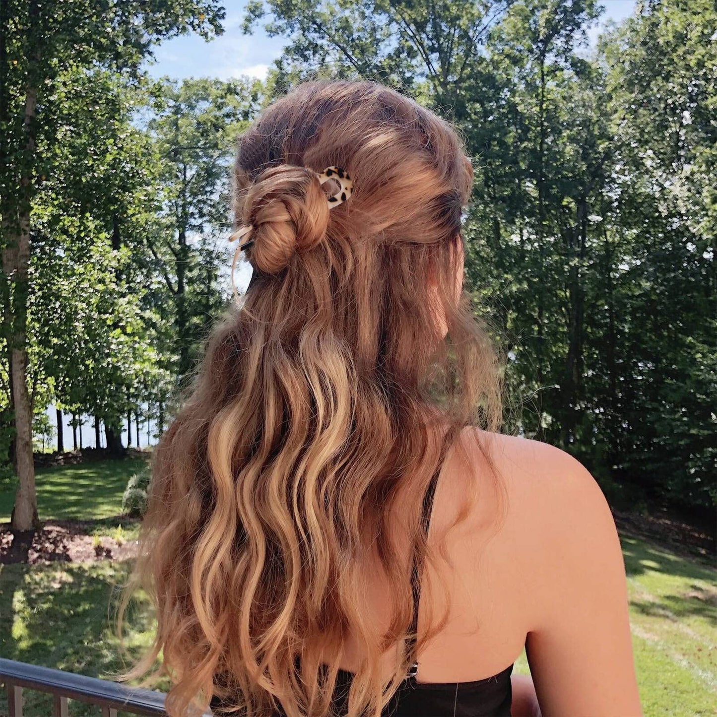 FRDTLUTHW 4.3Inch U Shaped Hair Fork Acetate Tortoiseshell French Hair Pin Colored 2 Prong Bun Hair Sticks for Women(pack of 4)