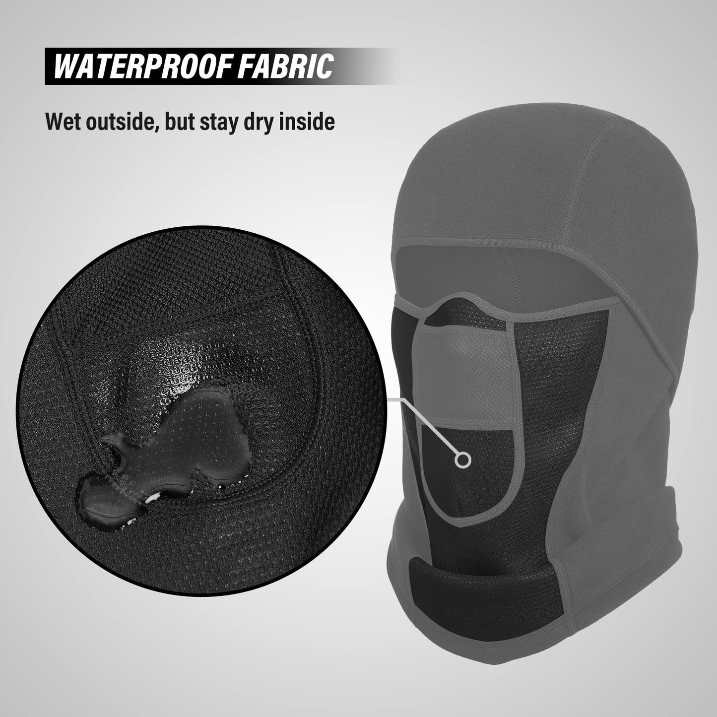 Balaclava Ski Mask-Thick Warm Windproof Winter Face Mask for Men & Women-Cold Weather Gear for Skiing, Motorcycle Riding