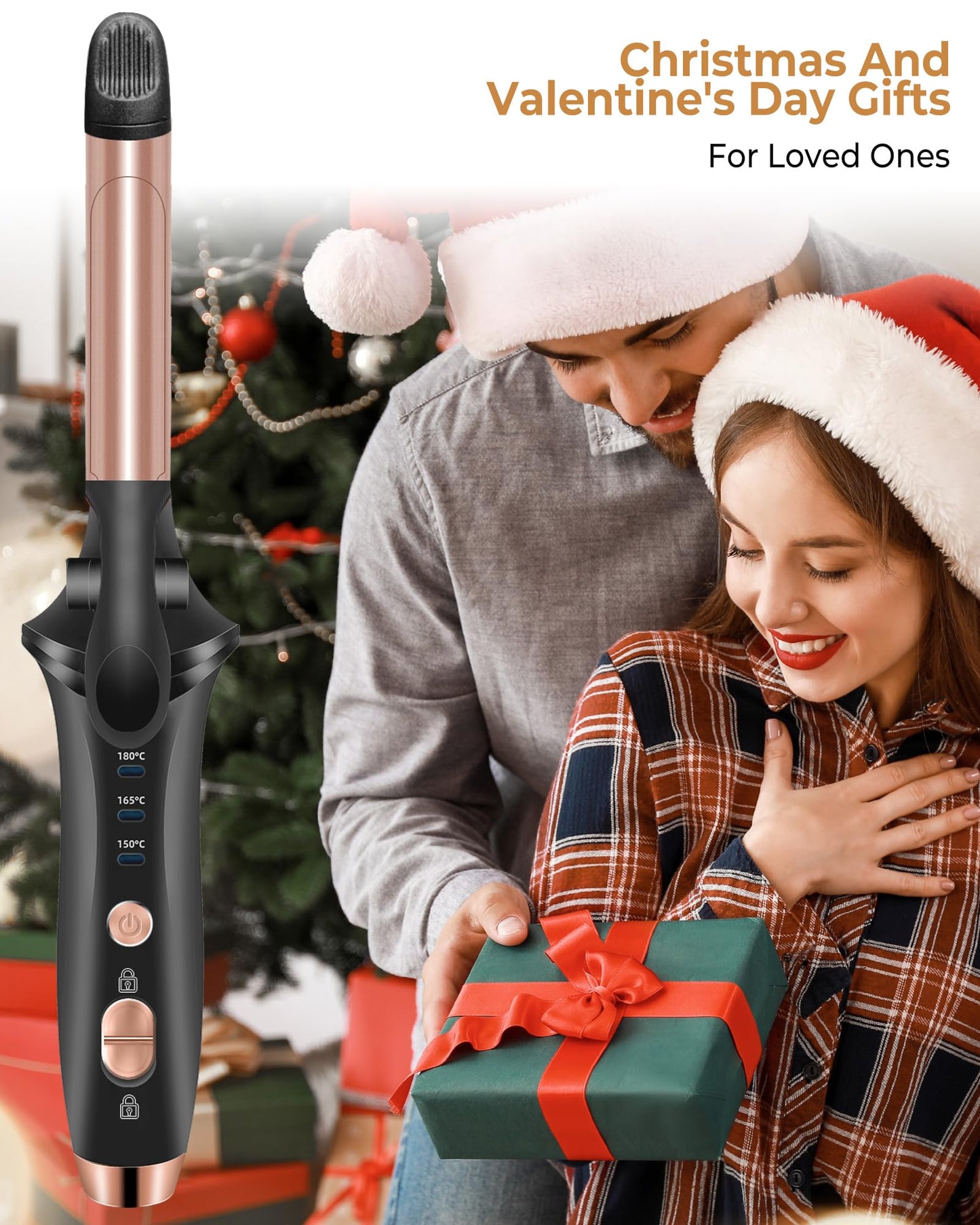 Cordless Curling Iron,4000 mAh USB Rechargeable Mini Travel Curling Iron,2 in 1 Hair Straightener and Curler,3 Temp SettingCordless Hair Curler