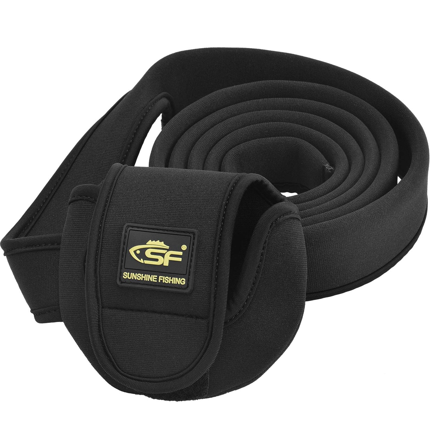 SF Fishing Rod Sleeve Cover Casting Rod Socks Black Two in one Baitcaster Reel Cover Protector 7′-7′6″ Rod and Reel Combo for Right Hand Reel
