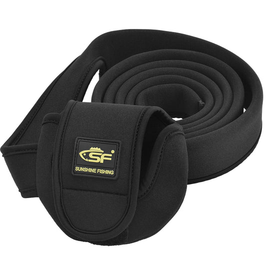 SF Fishing Rod Sleeve Cover Casting Rod Socks Black Two in one Baitcaster Reel Cover Protector 7′-7′6″ Rod and Reel Combo for Right Hand Reel