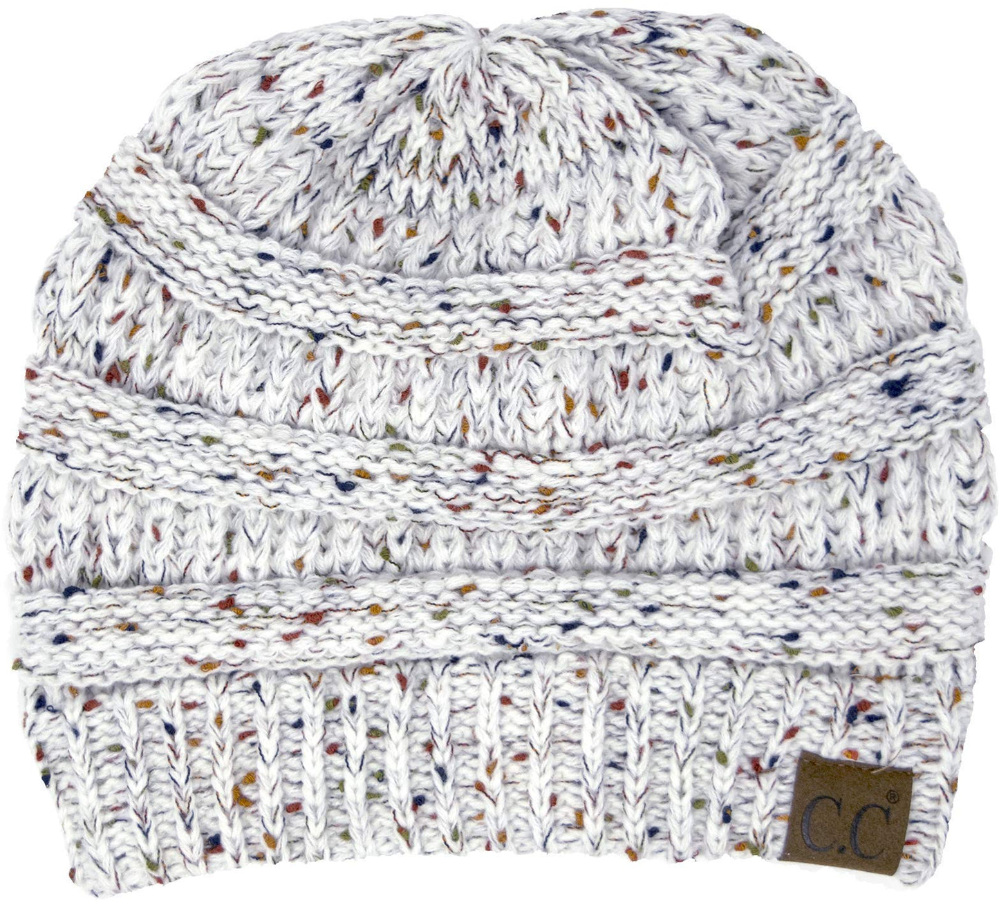 Funky Junque Confetti Knit Beanie - Ivory