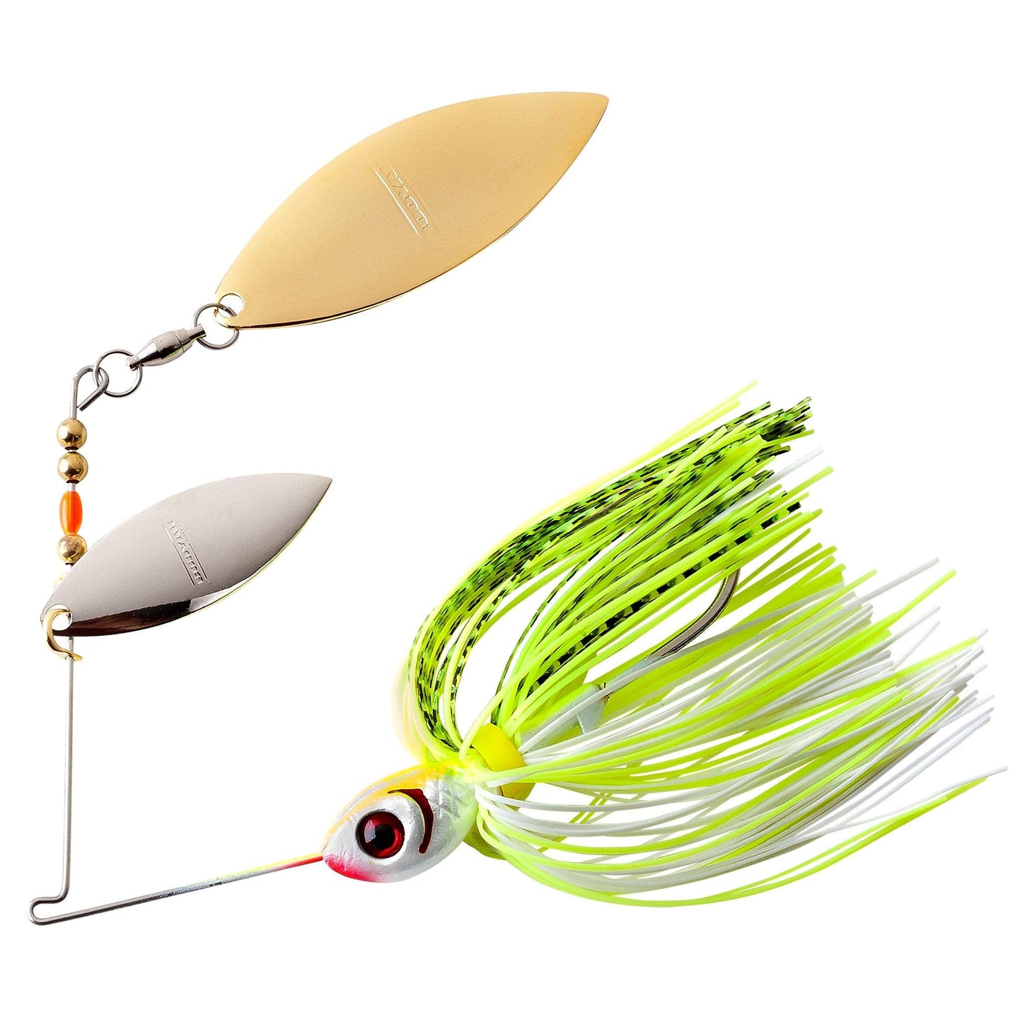 BOOYAH Blade Double Willow Chartreuse White Shad 1/2 Oz, One Size (BYBW12646)