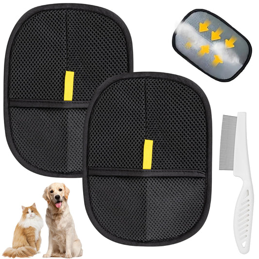 WAZNFYV 3Pcs Pet Hair Removal Glove, 2025 New Upgrade Electrostatic Gloves Pet Hair Reusable for Cats Dogs & Pets
