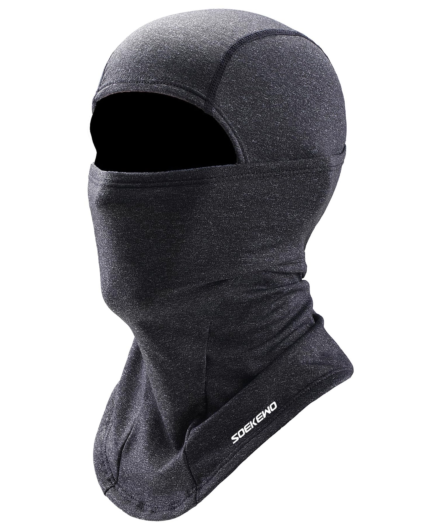 SoeKewo Balaclava Winter Ski Mask Fleece Thermal Face Mask Covering for Cold Weather Skiing Cycling Men Women, Gray