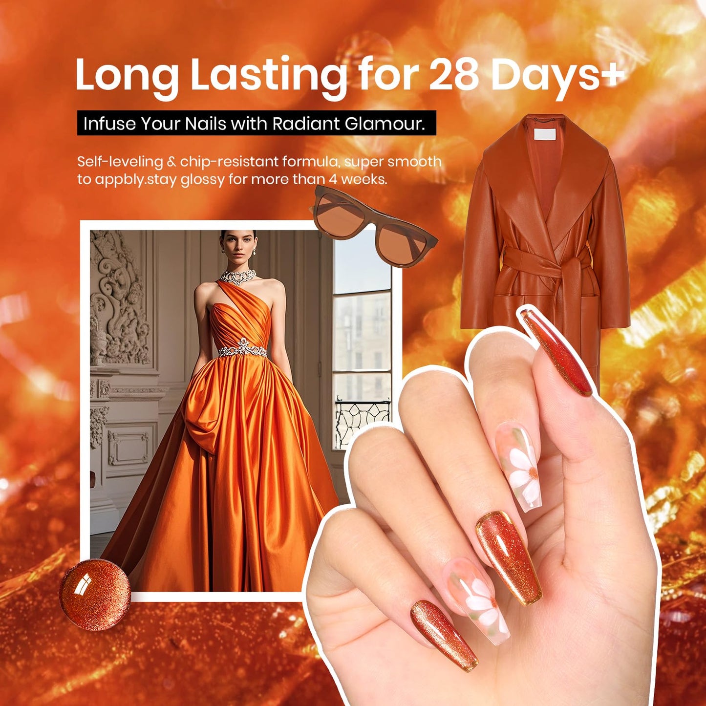 Beetles Cat Eye Gel Nail Polish 9ml Holographic 9D Cat Eye Gel Polish with Magnet Stick Amber Gleam Shimmer Velvet Gel Nail Polish Soak Off UV LED Nail Lamp Salon DIY Home